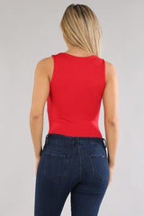 Sleeveless Bodysuit - Red