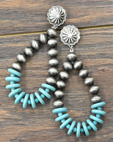 Charm Bracelet with Turquoise Stud
