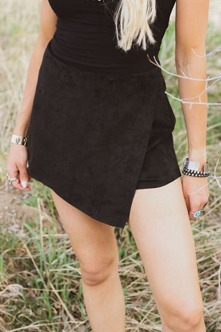 Serape Sequin Mini Skirt - Black