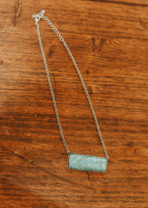 Turquoise Bar Necklace